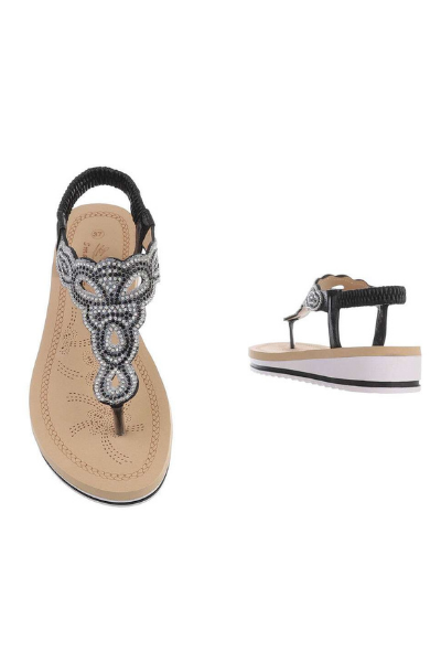 sandal med sten – Sort – Bykoustrup