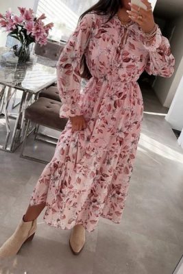 Sophia Flower Kjole Rosa - Onesize