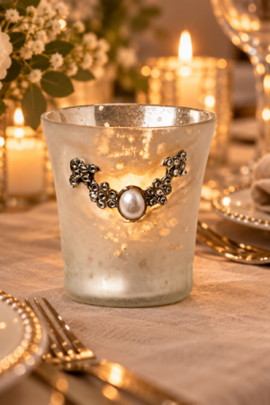 Pearl Elegance Fyrfadsstage