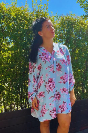 Let Blomsterskjorte i Viskose – Perfekt Sommer Str. 38/50