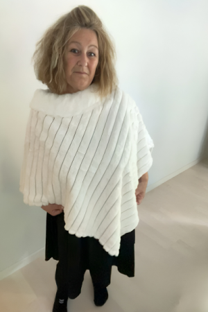 Elegant Fake Fur Poncho