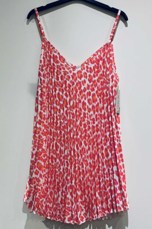 Plisse Top - Neon Pink