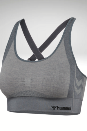 Hummel - Mt Shine Seamless Sports Bra - Grey