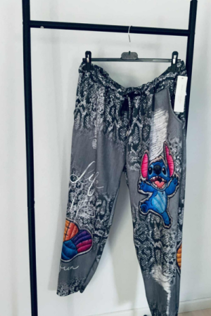 Disney Bukser Med Happy Stitch - Onesize Plus