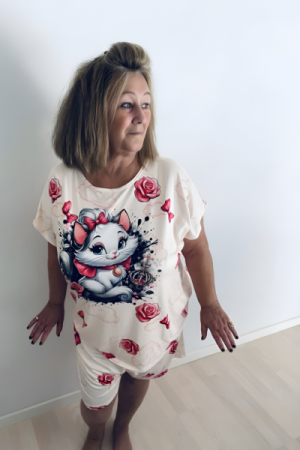 Shortssæt med Lille Marie fra Aristocats! - Onesize Plus