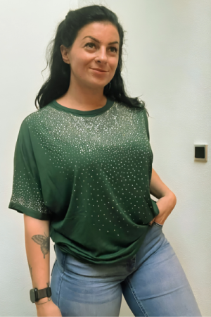 Diamant Glitter T-shirt – Onesize (Str. 36 - 46/48)