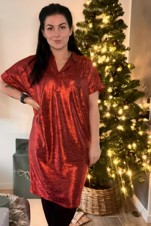 Smuk, glitrende kjole