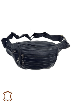 Stor Ægte læder bæltetaske – rummelig, praktisk og tidløs