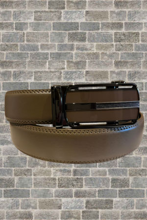 🟤 Eksklusivt herrebælte i ægte læder – Taupe 🟤