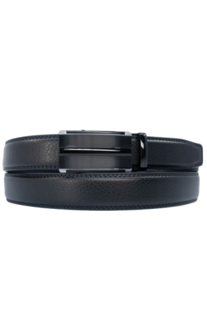 ⚫ Herrebælte i ægte læder med automatisk lås ⚫