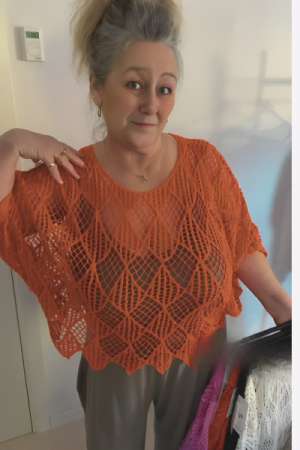 Hæklet top i mange farver