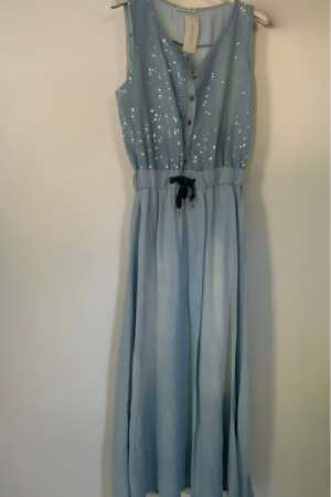 Denimkjole med glimt af glamour - Onesize