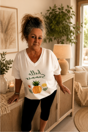 T-shirt Hello Summer - Onesize Plus