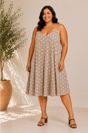 Candy Dot Kjole - Onesize Plus