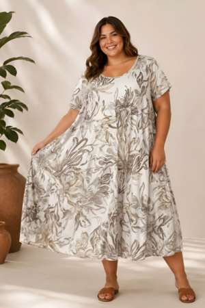 Magnolia A-Shape Kjole - Onesize Plus