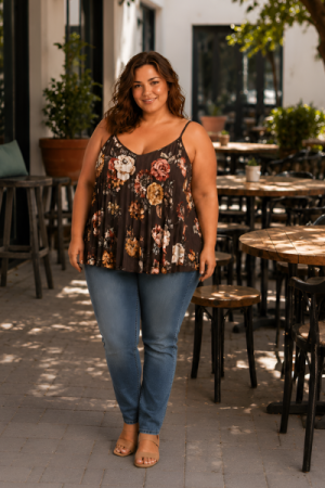 Rosalie Plissé Blomster Top