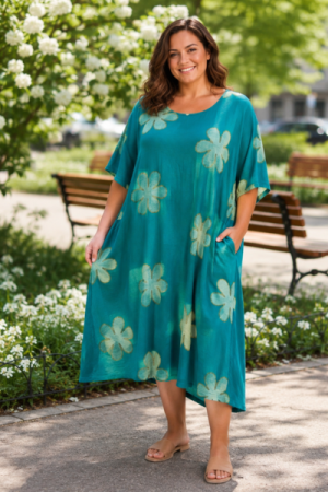 Golden Daisy Kjole - Onesize Plus