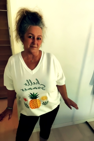 T-shirt Hello Summer - Onesize Plus