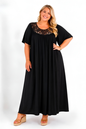 Luna Grace Maxi Kjole - Onesize Plus