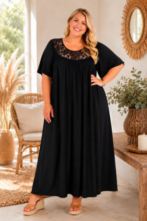 Luna Grace Maxi Kjole - Onesize Plus