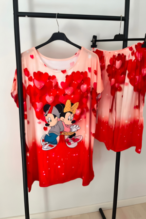 LOVE STORY SHORTSSÆT – med Minnie & Mickey og masser af hjerter Onesize Plus