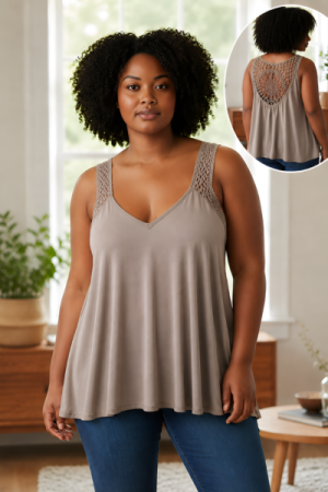 Boho Grace Top - Taupe