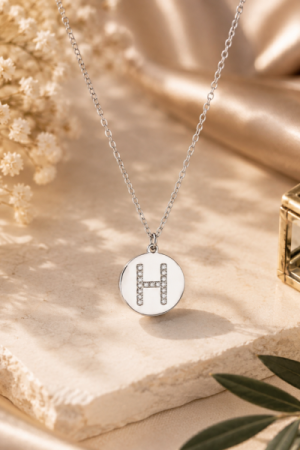 Stella Letter H Necklace – Stainless Steel