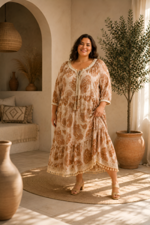 Sofia Boho Kjole - Onesize Plus