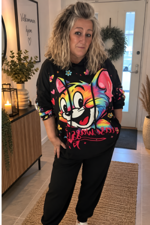 Victoria Velour Sæt - Onesize Plus