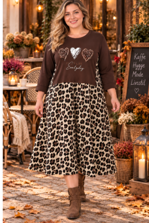 Bella Heart Leopard Kjole