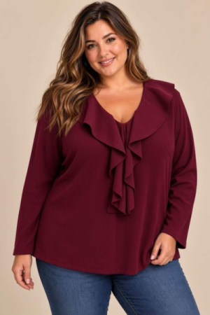 Amara Flæsebluse  Feminin Elegance