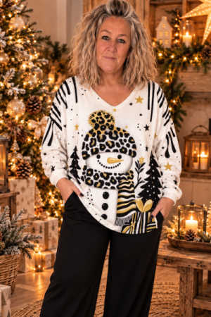 Snemandbluse med glimt Frosty Glam