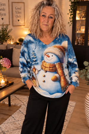 Frosty Cozy Den bløde snemandbluse