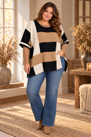 Mila Oversized Colorblock Strik
